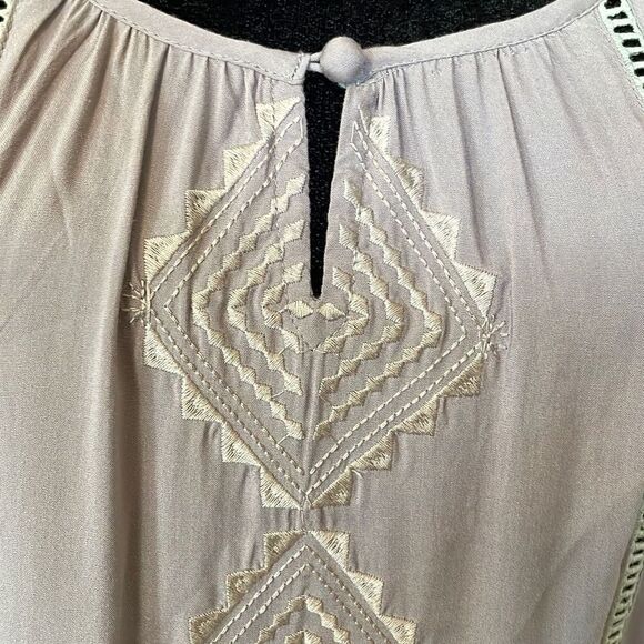 Modigliani Taupe Peasant Dress - M - Picture 6 of 8